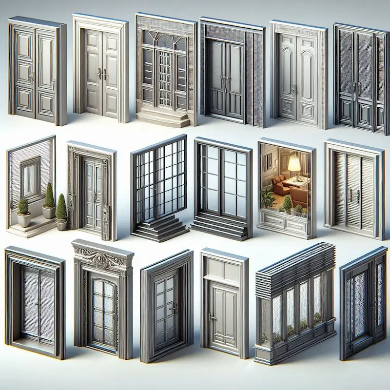 diseños de puertas y ventanas de aluminio