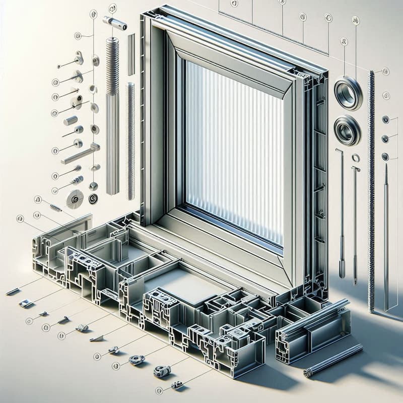 partes de una ventana de aluminio