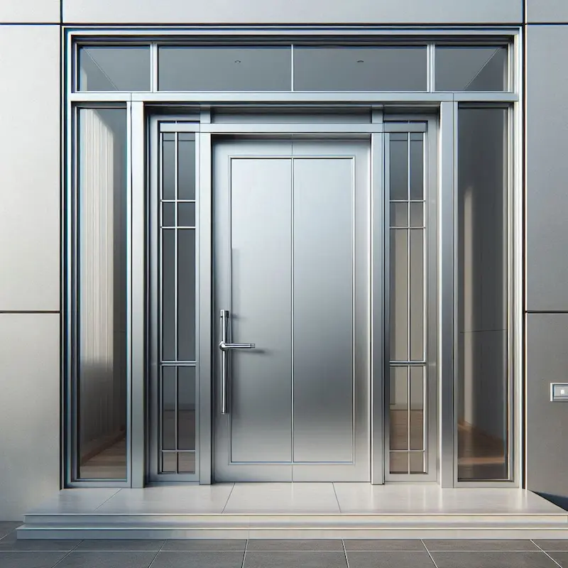 puerta de la calle de aluminio